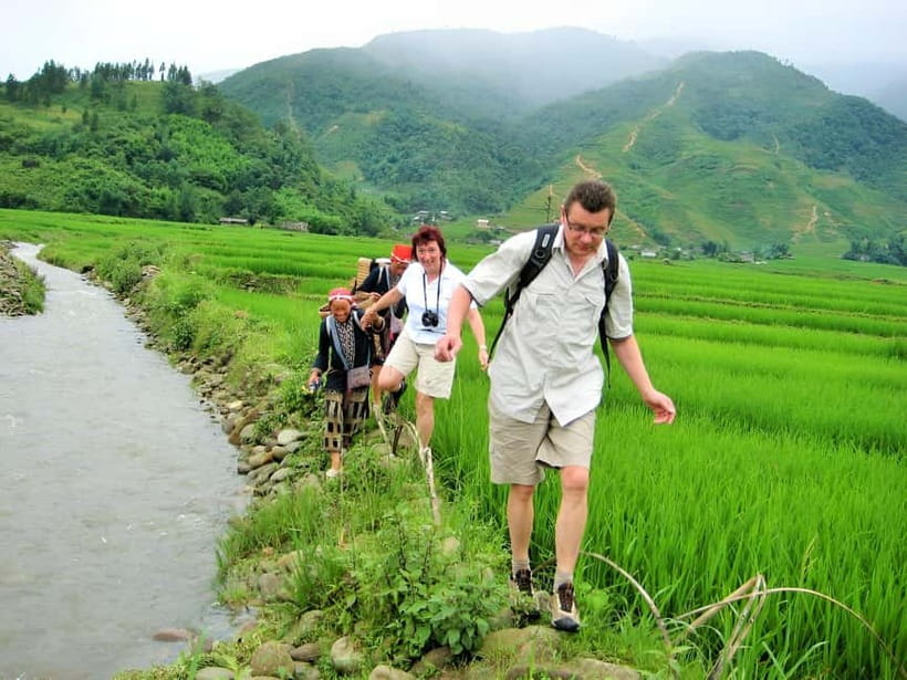 1-Day Sapa Long Trek - Rice Field Terrace, Ethnic Culture - Starting above Sapa with Fansipan in view