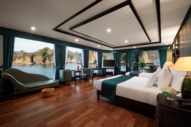 2-Day Luxury Halong Bay Aspira Cruise from Hanoi - Day one: sailing, kayaking, and the Dark and Light Cave