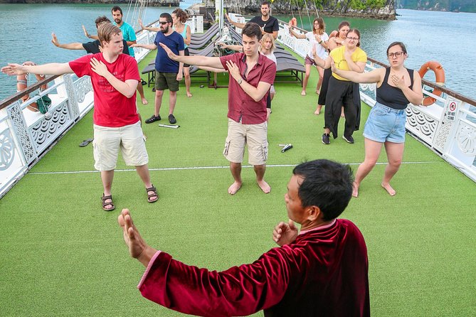 2-Day Oriental Sails Junk Cruise of Halong Bay - Day two: tai chi, breakfast, and Luon Cave