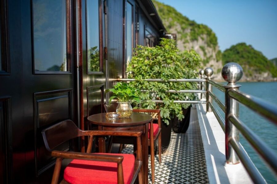 3 Day Hanoi - Ninh Binh - Halong Bay 5 Star Cruise & Balcony - A balcony cabin on Halong Bay