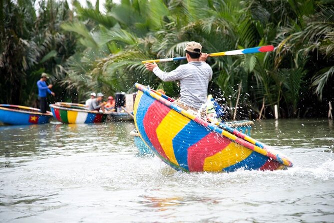 Basket Boat Ride, Coconut Forest, Sunset and Hoi An Town by Night - Entering Hoi An after sunset