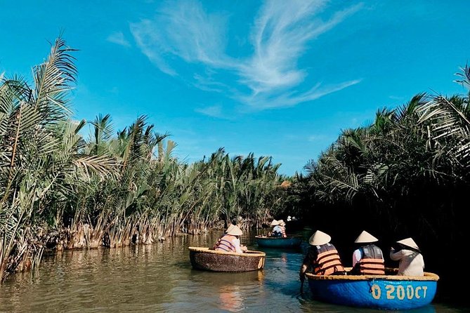 Basket Boat Tour, Hoi An city, boat trip and lantern release - Cam Thanh Coconut Forest and the round bamboo boats