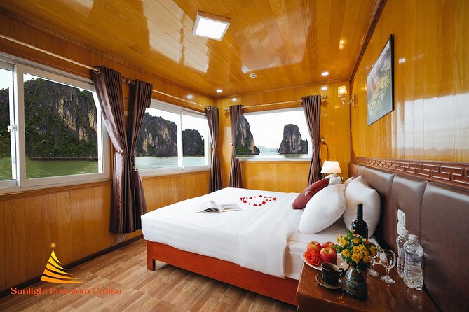 Best Lan Ha Bay Cat Ba Cruise 2 Days 1 Night Less touristy - Ba Trai Dao Beach brings a short swim stop
