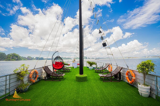 Best Price Halong 5 Star Day Cruise Buffet, Pool ,Sunset party - Starting at Tuan Chau Marina around 11:30 am