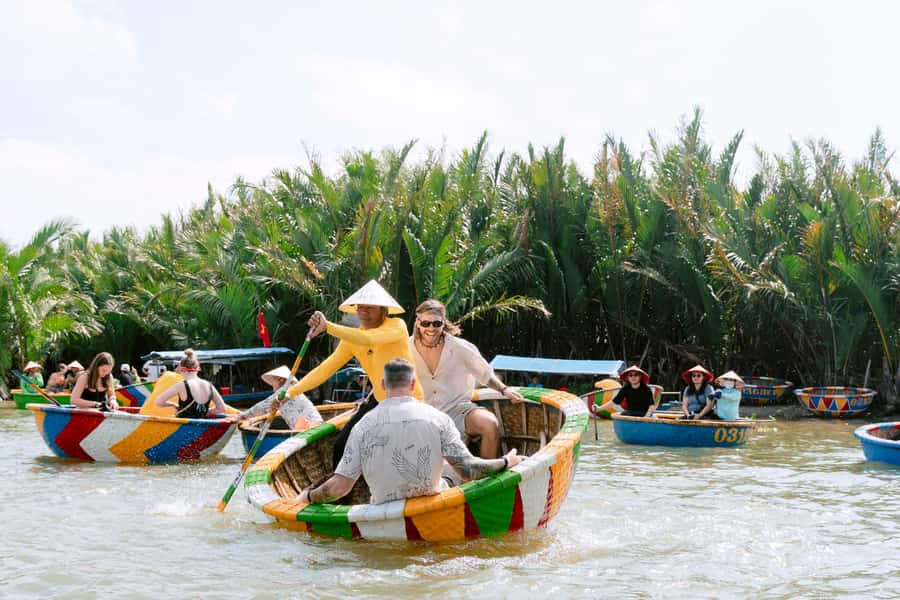 BUFFALO RIDING -BASKET BOAT & BIKE TOUR-HOI AN - A generous Vietnamese lunch or dinner