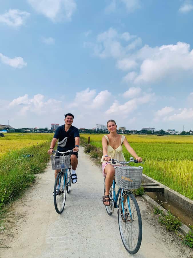 BUFFALO RIDING -BASKET BOAT & BIKE TOUR-HOI AN - Seeing farms, herbs, and everyday village work