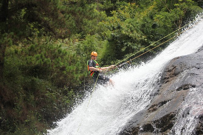 Canyoning Da Lat Vietnam - A 70-meter zipline and the lazy river