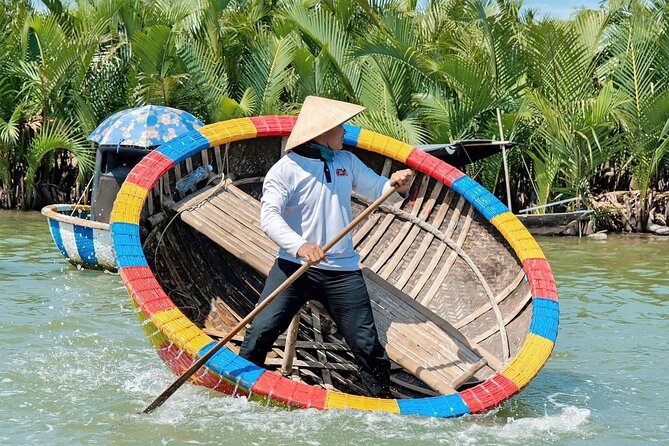 Coconut Basket Boat Ride by Hangcoconut - A round boat through Bay Mau Coconut Forest