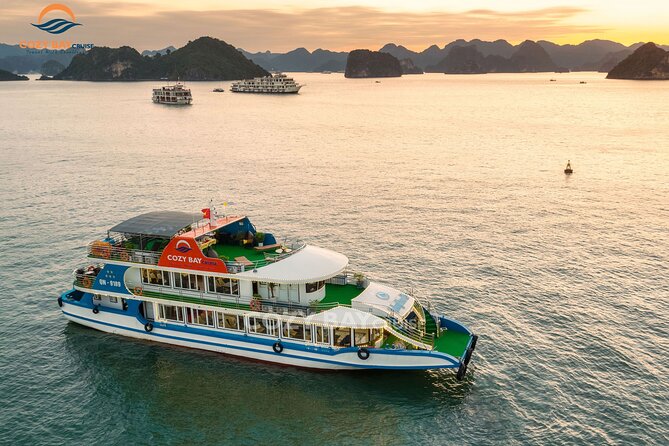 Cozy Bay Halong 5-Star Day Cruise, Buffet, Cave, Kayak, Swimming - Kayaking or bamboo boat through Hung Luon