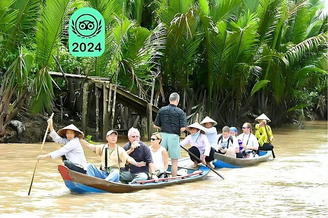 Cu Chi Mekong Delta 1 Day Luxury Small Group - A rowing boat through the coconut canals