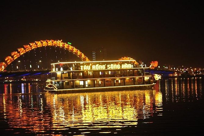 Da Nang Night Motorbike Tour & River Cruise Riding By Lady Rider - Love Bridge offers a quieter riverfront pause