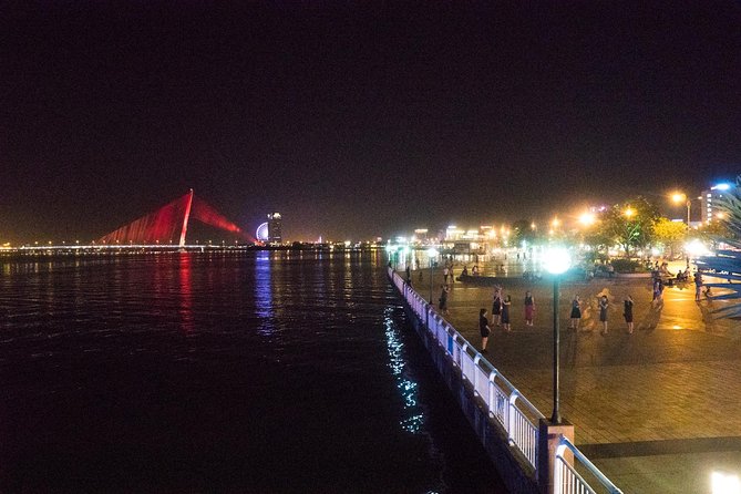 Da Nang Night Motorbike Tour & River Cruise Riding By Lady Rider - APEC Park puts the city center in a modern frame