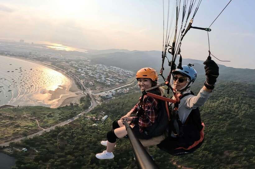 Da Nang Private paragliding experience on Monkey Mountain - The 20-minute ride up Monkey Mountain