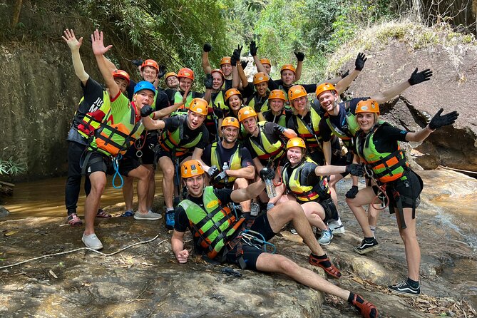 DaLat Canyoning & Experience 1500m Zipline - An 18m dry cliff tests your nerve