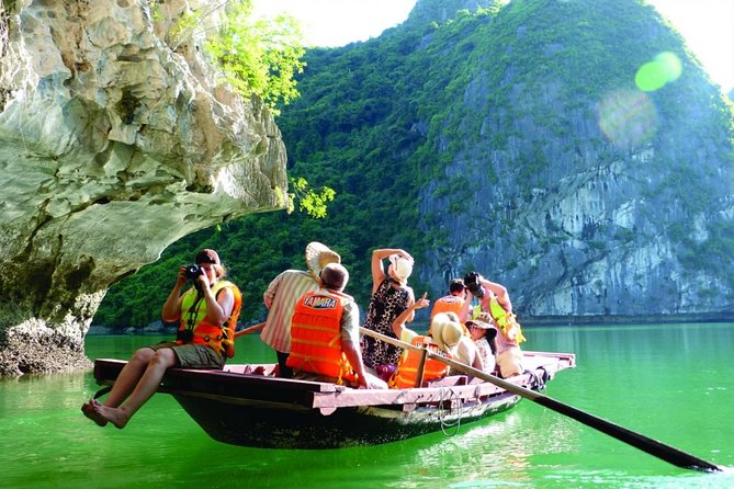 Day trip to Halong Bay from Hanoi - Boarding the traditional wooden boat