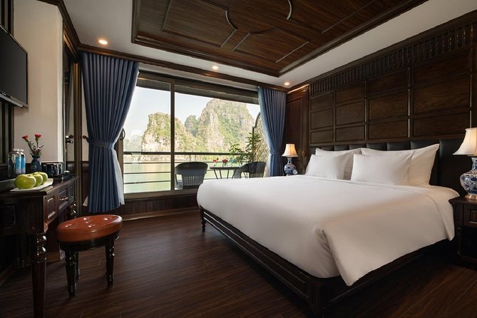 Doris Cruise 5 star cruise 2 days visiting Halong Bay Lan Ha Bay private balcony - From Hanoi Old Quarter to Tuan Chau Harbor