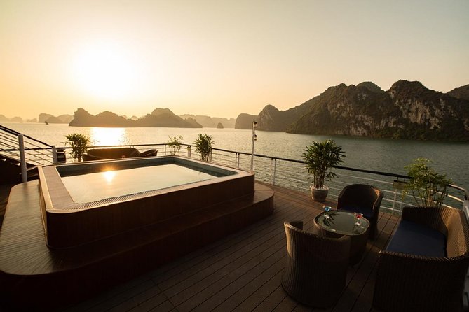 Doris Cruise 5 star cruise 2 days visiting Halong Bay Lan Ha Bay private balcony - Dinner, cooking class, and your first night on the bay