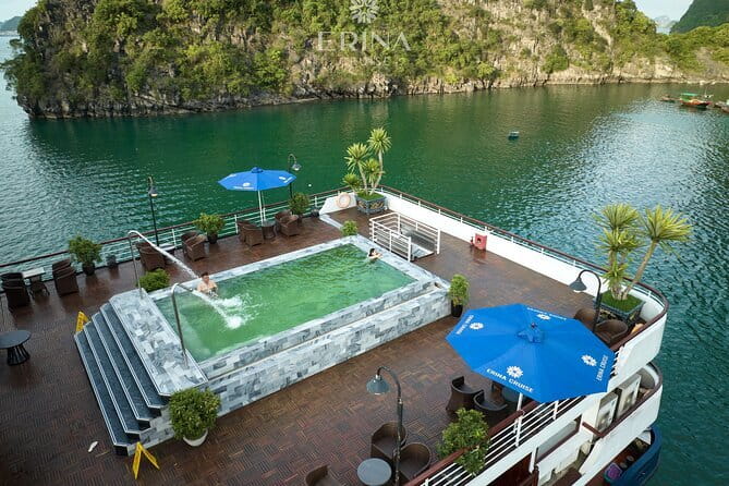 Erina Cruise 5-star cruise 2 day visit Lan Ha Bay private balcony - Day one: lunch, check-in, and Tra Bau