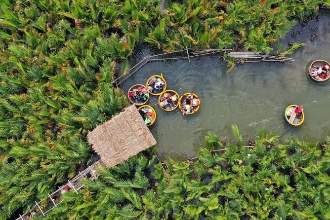 Experience Local Market and Boat Ride with Cooking Class - A bamboo basket boat through the coconut forest
