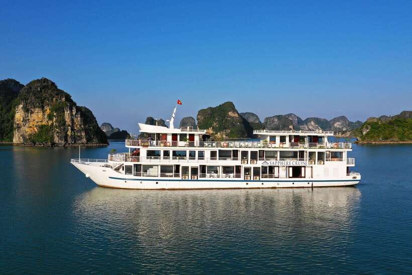 From Hanoi: 2-Day Halong Sapphire Cruise with Balcony Cabin - Spring rolls, sunset, and squid fishing