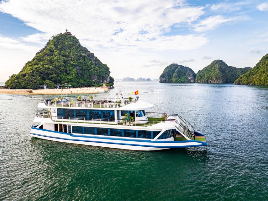 From Hanoi: Ha Long Bay 5-star Day Cruise with Buffet Lunch - Titop Island’s steep reward