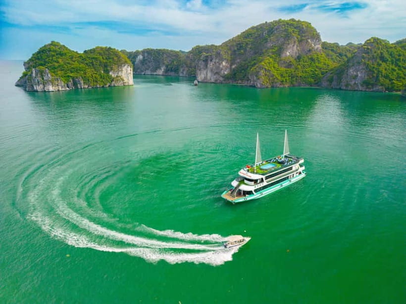 From Hanoi: Halong bay Luxury tour on 5 star cruise - The sunset party and return to Hanoi