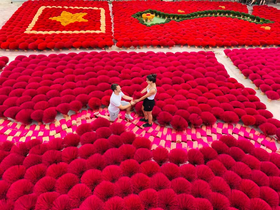 From Hanoi: Incense Village, Conical Hat and HaThai Art Tour - Quang Phu Cau and the red incense fields