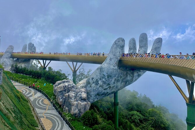 Full-Day Private Tour in Golden Bridge and Ba Na Hills - Riding the long cable car to Ba Na Hills