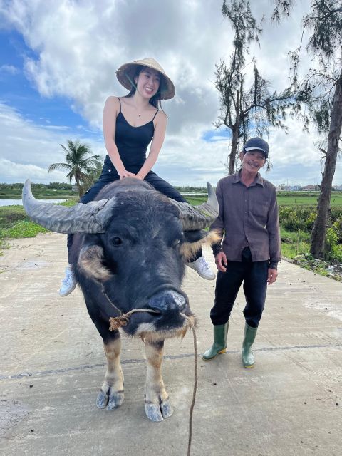 Funny day cycling, Buffalo riding and Basket boat - Basket boat riding and crab fishing