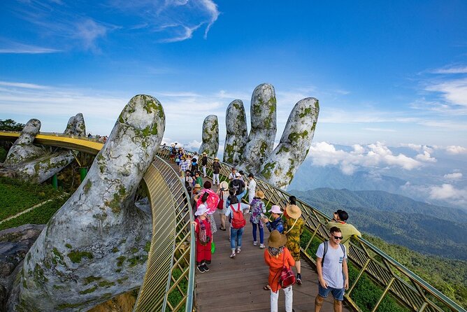 Golden Bridge -Ba Na Hills including buffet lunch ,Cable car 2 way From Da Nang - The second cable car and French Village