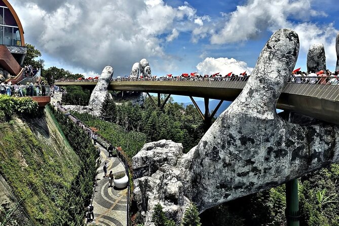 Golden Bridge & Ba Na Hills & Marble Mountain Private Tour - Riding the Ba Na Hills cable car