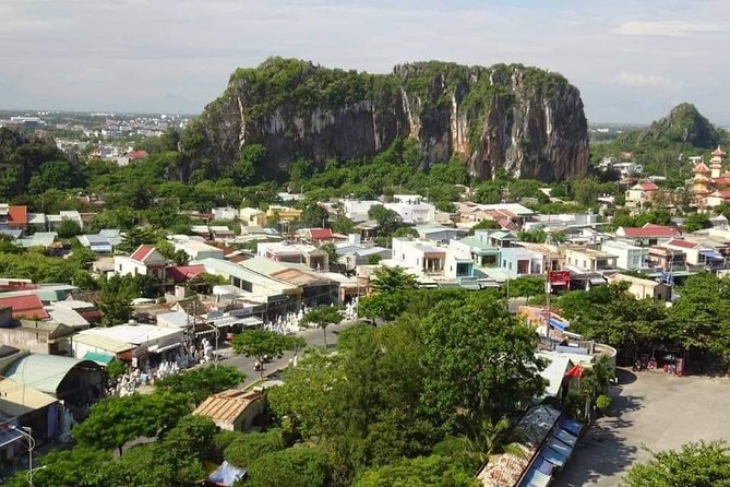 Guided Private Ba Na Hills/Golden Hands Bridge, Marble Mountains - Gardens, pagoda, wine cellar, and French Village