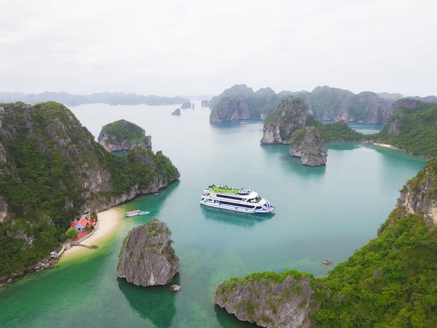 Ha Long Bay 8 hours daily tour on LA CASTA DAILY CRUISE - Titop Island and the 360-step climb