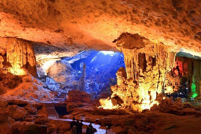 Halong 6 hours Boat tour with Cave, Kayak, lunch, transfer high-way from Hanoi - Sung Sot Cave and its 400-meter walking route