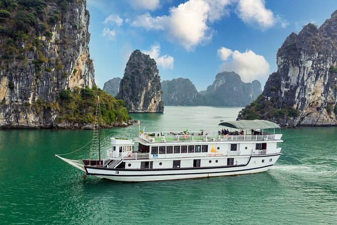 Halong Bay 2 Days 1 Night Traditional Boat - Ti Top Island: beach time with a climb attached