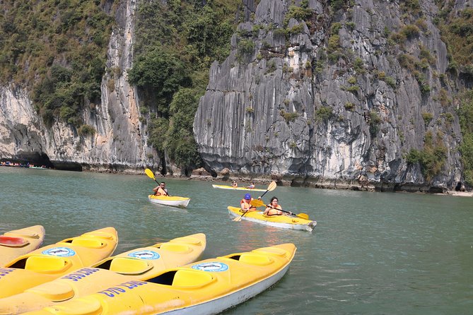 Halong Bay Day Tour Islands, Cave, Kayak. Lunch. All inclusive - The Hanoi pickup and the long road east