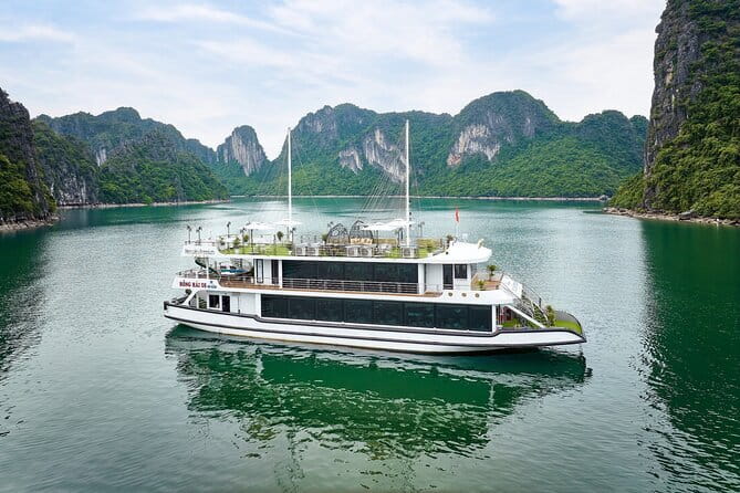 Halong Bay Day Tour Luxury Cruise With Jacuzzi and Buffet Lunch - A practical way to see Halong Bay in one day