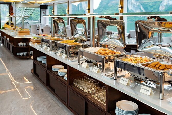Halong Bay Day Tour Luxury Cruise With Jacuzzi and Buffet Lunch - Boarding the cruise around noon