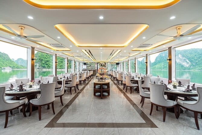 Halong Bay Day Tour Luxury Cruise With Jacuzzi and Buffet Lunch - Hanoi pickup and the road to Tuan Chau Harbor