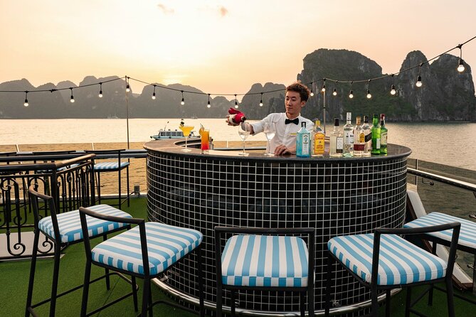 Halong Bay Day Tour With Sunlight Luxury Cruise With Transfer - Walking through Sung Sot Cave