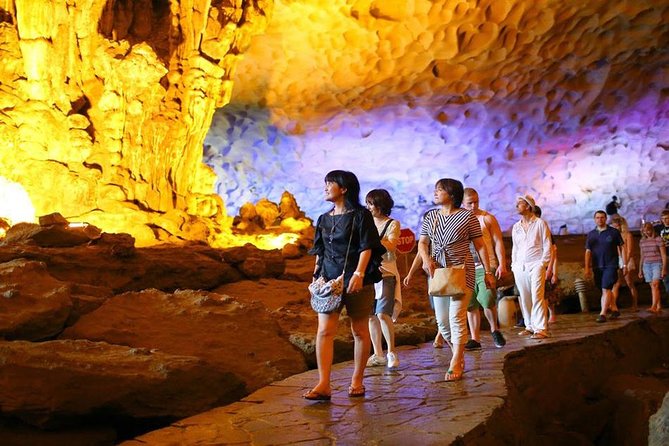 Halong Bay Full Day with Kayaking, Hiking viewpoint, Cave - Deluxe To Luxury - Boarding at Tuan Chau Island around noon