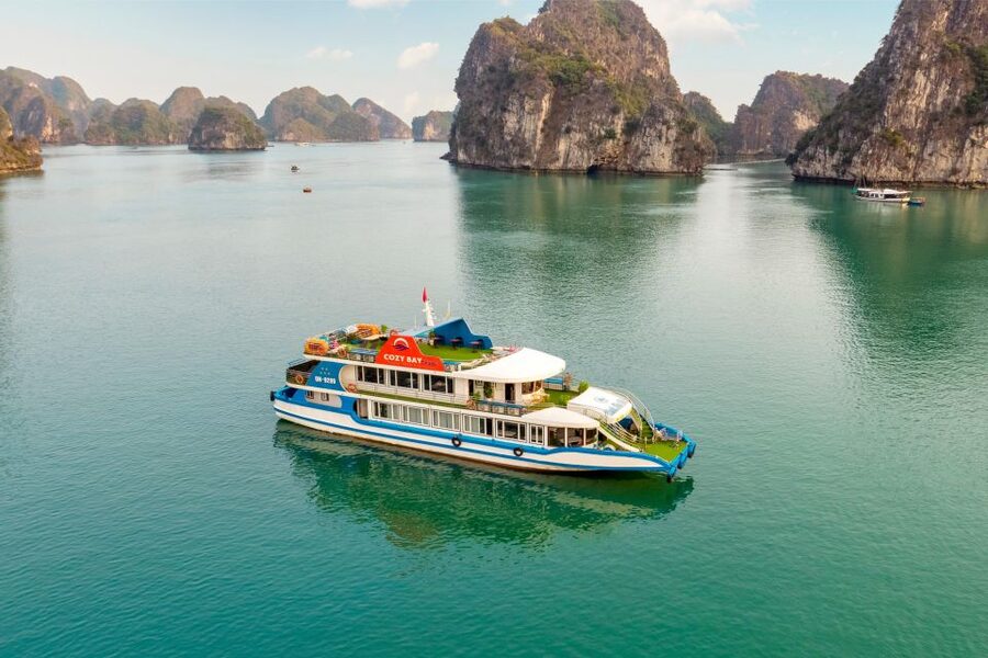 Halong Bay: Luxury Day Cruise with Buffet, Kayak, Swim - Sunset drinks, music, and snacks on the return