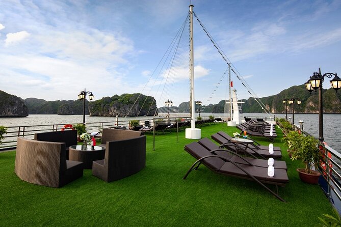 Halong Pandora 5 Star Cruise 2D1N-All Inclusive, cave, transfer - Afternoon kayaking, cave sightseeing, and bay scenery