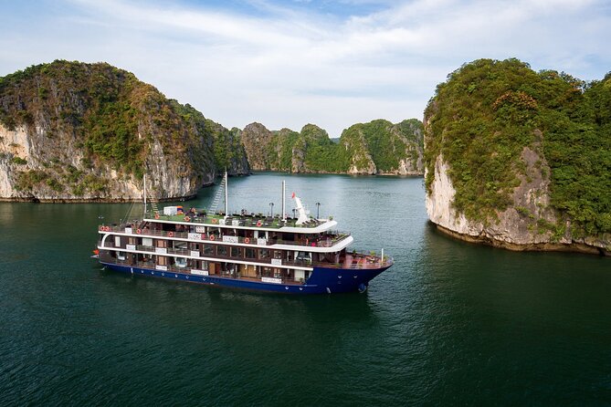 Halong Pandora 5 Star Cruise 2D1N-All Inclusive, cave, transfer - Sunrise, tai chi, and Frog Pond on day two