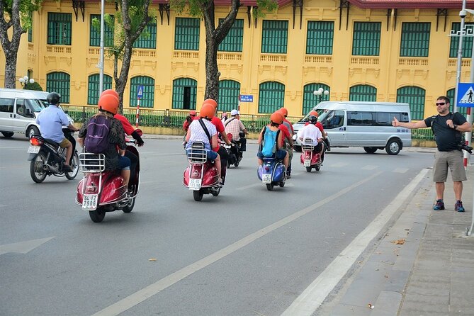 Hanoi Back Streets Vespa Tours: Hanoi Vintage Vespa Tours City - The Red River farms beyond the city streets