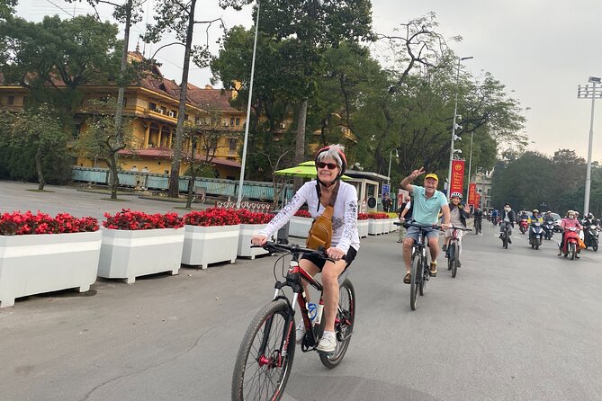 Hanoi City Bike Tour through Banana Island & Food Tasting - Ho Chi Minh Mausoleum and the road toward West Lake