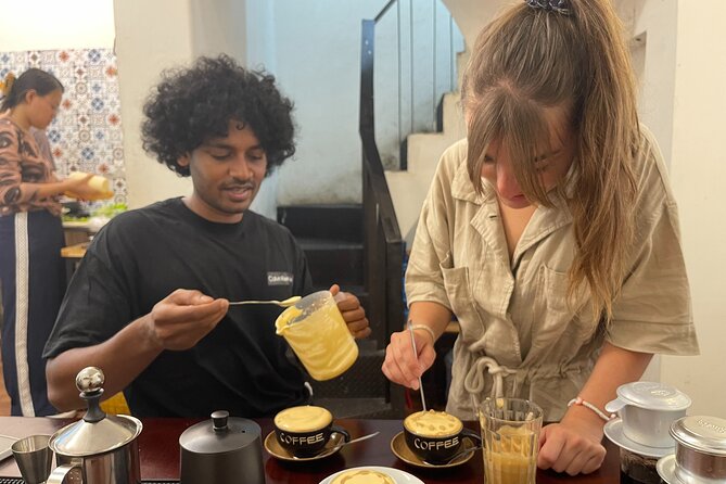 Hanoi Egg Coffee & Coconut Coffee Making Class with Free Banh Mi - Making egg coffee, Hanoi’s creamy classic
