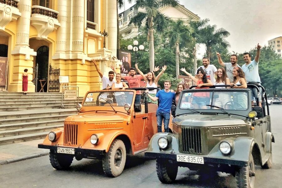 Hanoi Food, Culture, Sightseeing & Fun By Vietnam Army Jeep - Waiting for the train at Hanoi Train Street