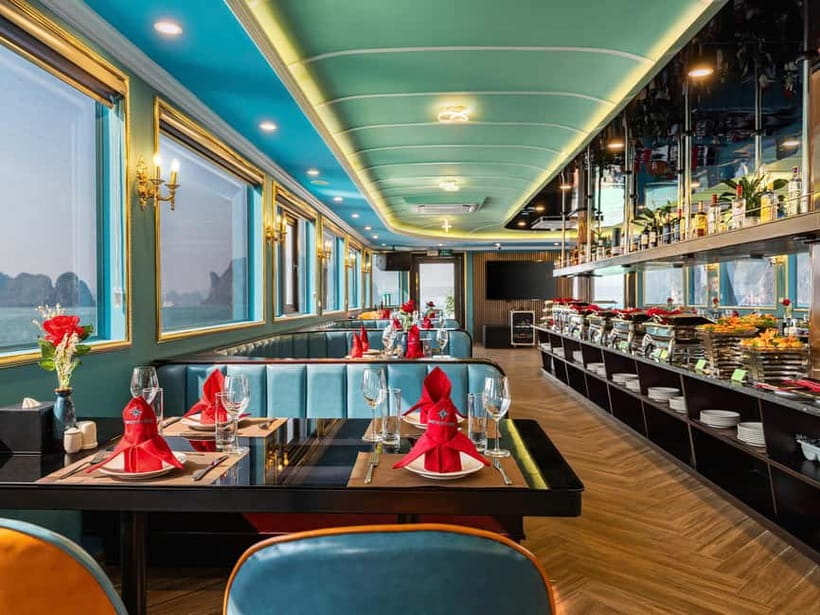 Hanoi: Ha Long Bay Full Day Trip - Amethyst Luxury Cruise - Sunset from the rooftop Jacuzzi