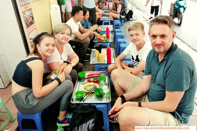 Hanoi Nightlife Food Tour By Motorbikes - Long Bien Bridge and the city from above the traffic